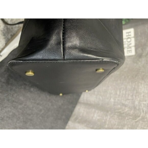 Frye and Co. Core Satchel Large Tote Black Faux Leather Bag - Picture 14 of 16